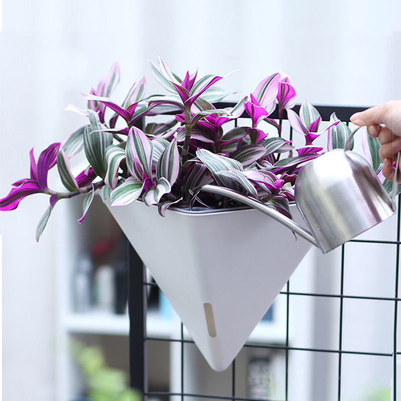 Aloe Vera Pot - Mode Driehoekige Wandmontage Bloempotten Zelf Water