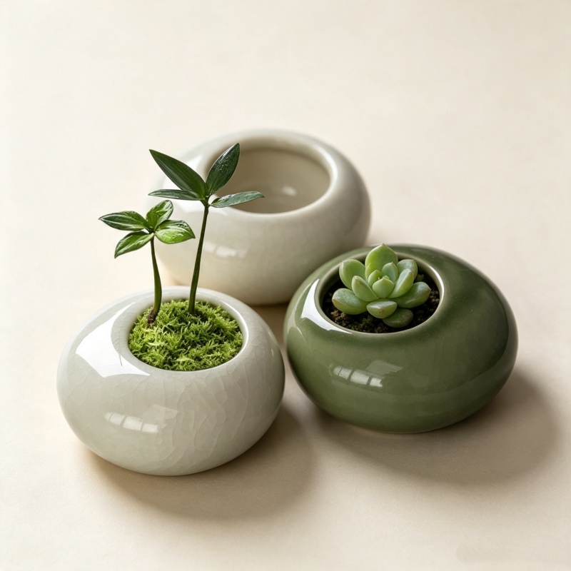 Mini ijsgeglazuurde plantenpot - Echeveria Succulent recensie en prijs